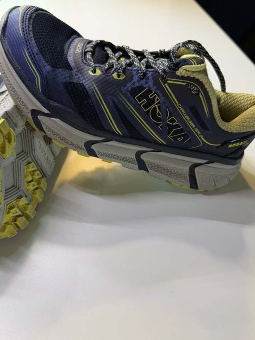 Hoka One One Challenger ATR 2 Navy Blue Lime Green Trail Running Shoes 1009659 - Picture 8 of 8